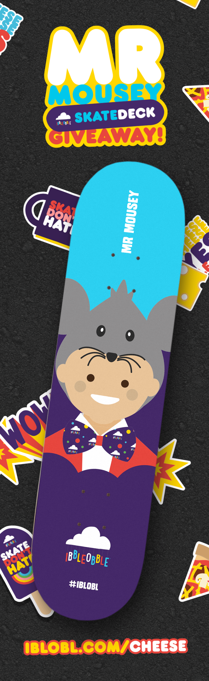 Mr Mousey Skate Deck Giveaway