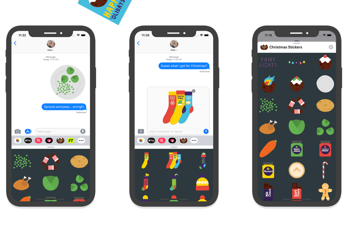 Pack a yuletide punch with festive Ibbleobble® Christmas Stickers for iMessage