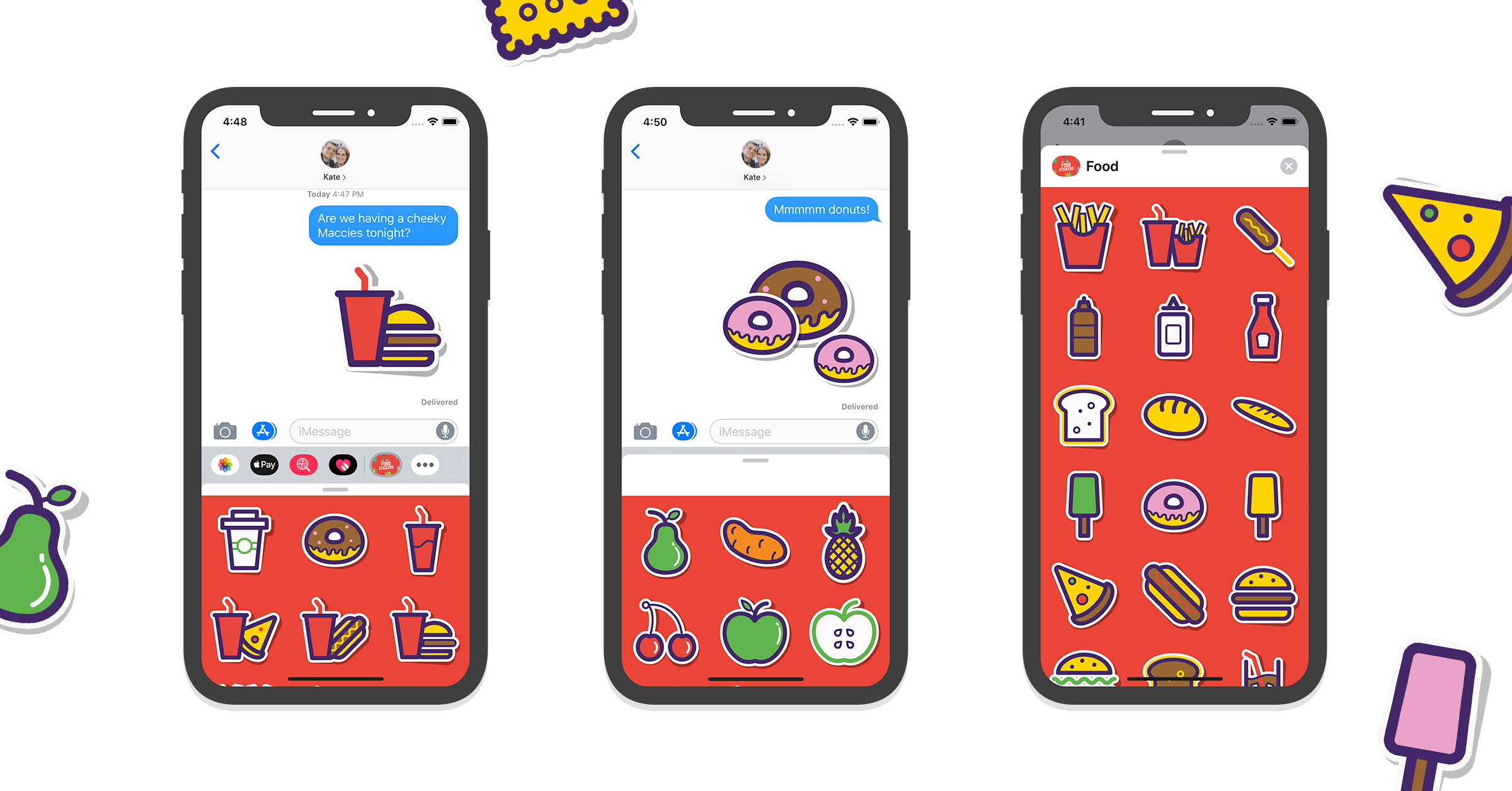 Yummy iMessage Food Stickers