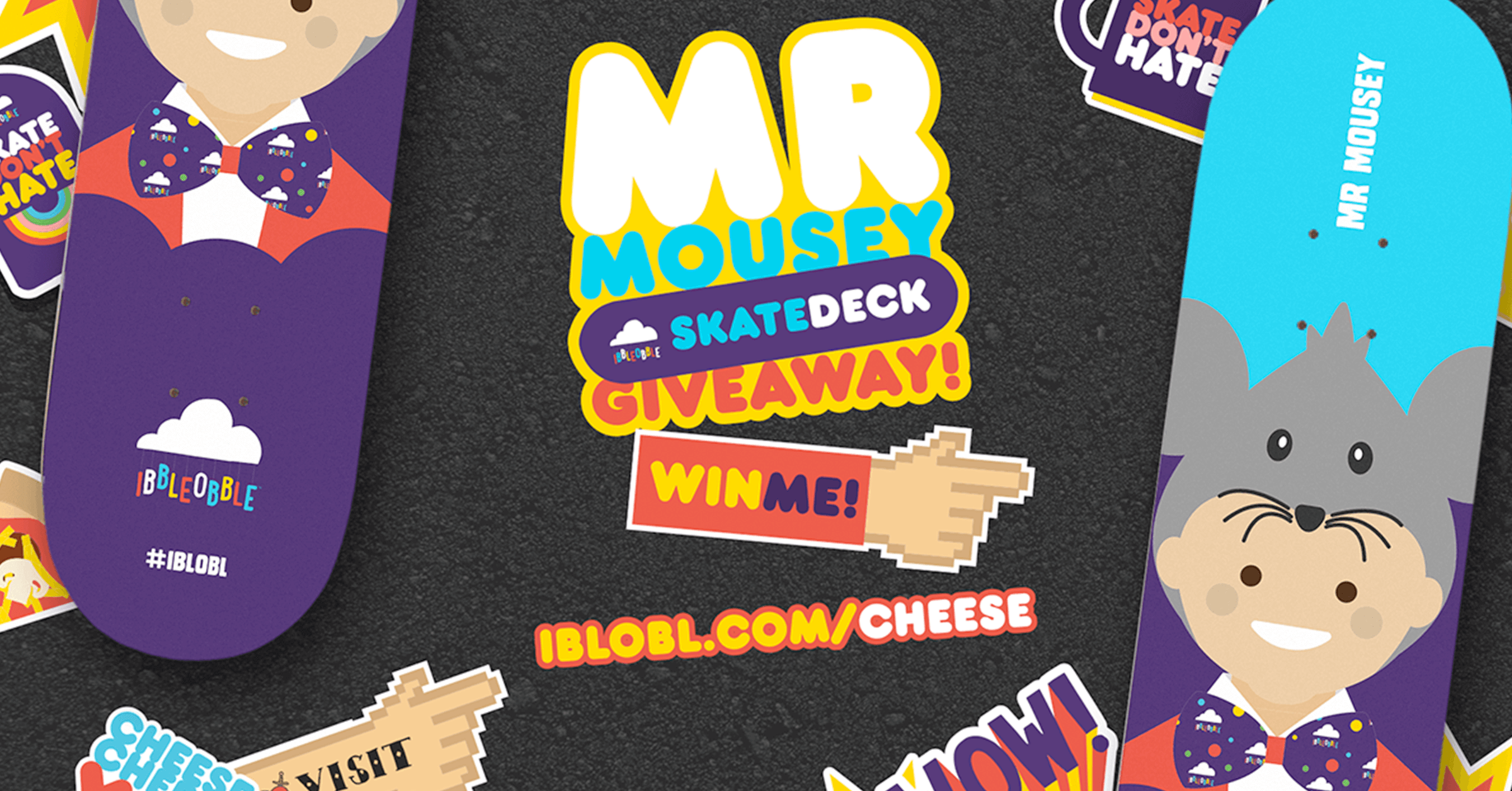 Win a Limited Edition Mr Mousey Skate Deck!