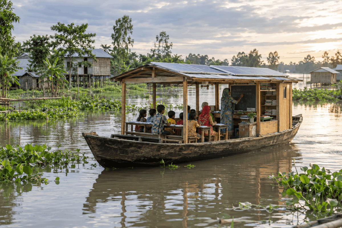 Floating Schools: Classroom at Sunset - Ibbleobble